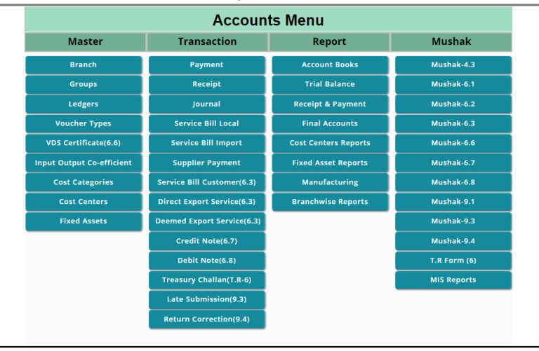 Accounts Module